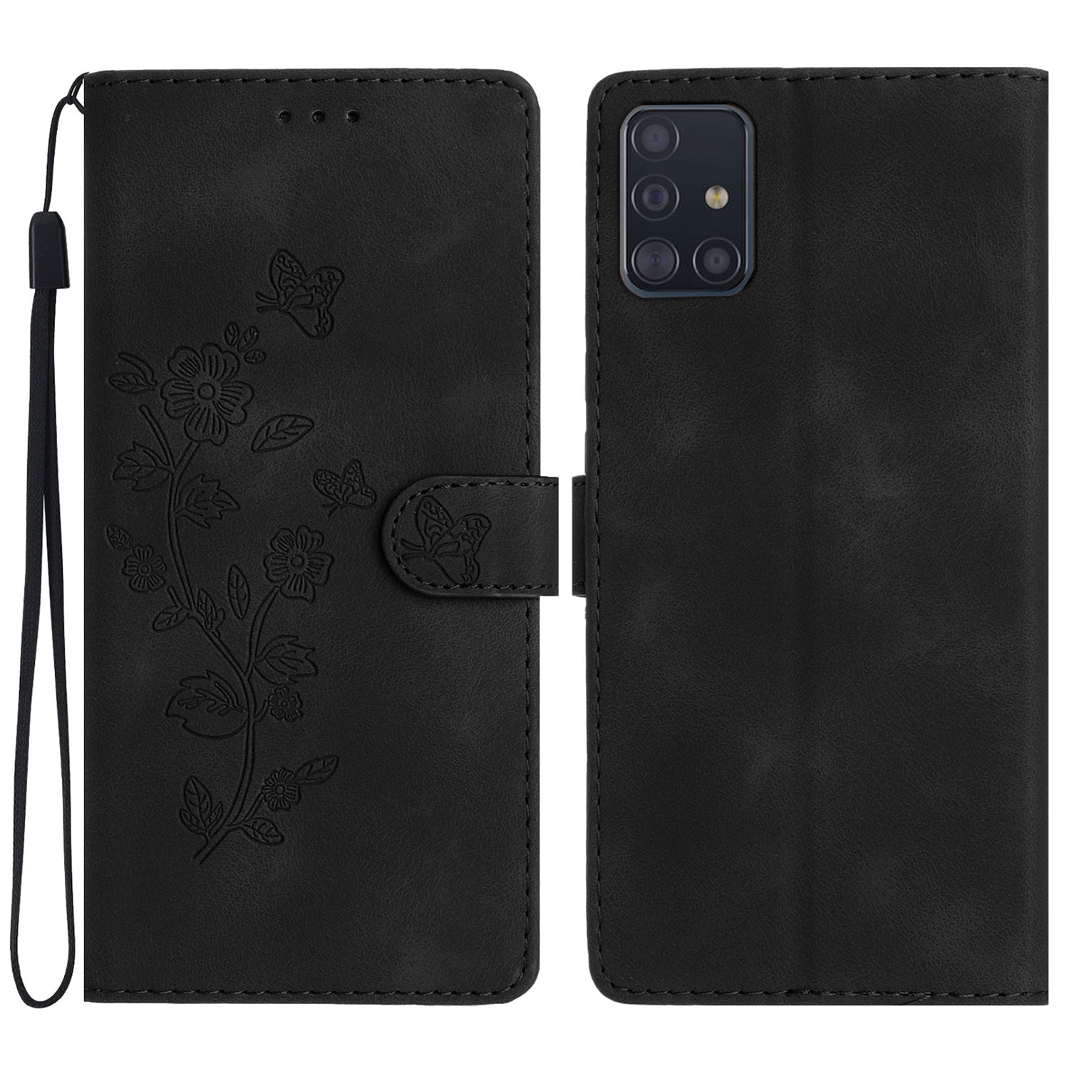 For Samsung Galaxy A51 4G SM-A515 Flower Imprint Phone Case Wallet Stand Leather Phone Cover For Samsung Galaxy A51 4G SM-A515 Flower Imprint Phone Case Wallet Stand Leather Phone Cover